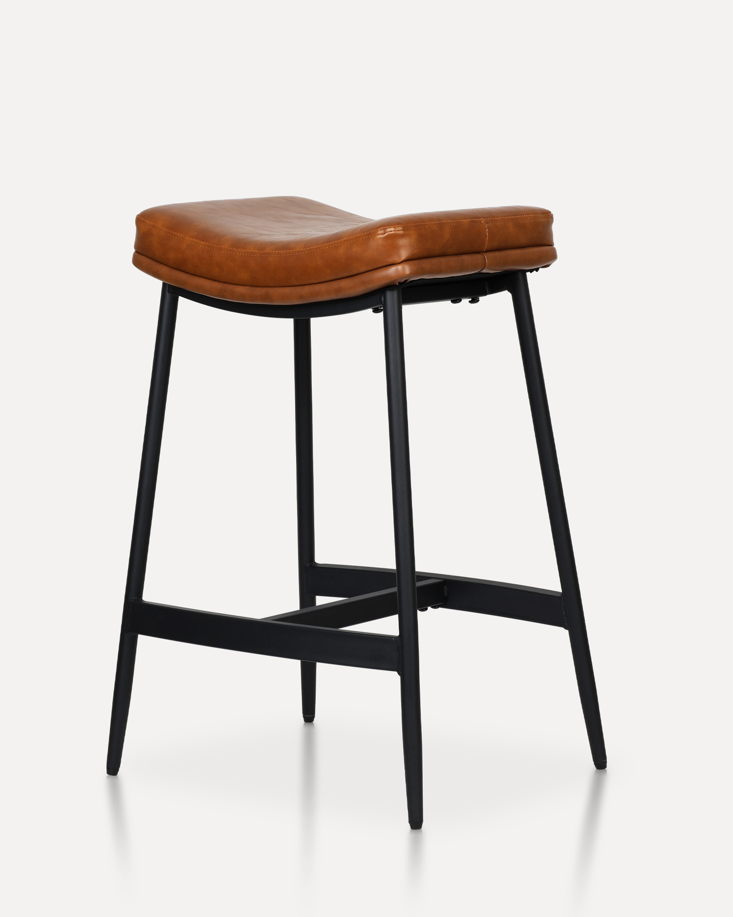 Barstool چرمی قهوه ای